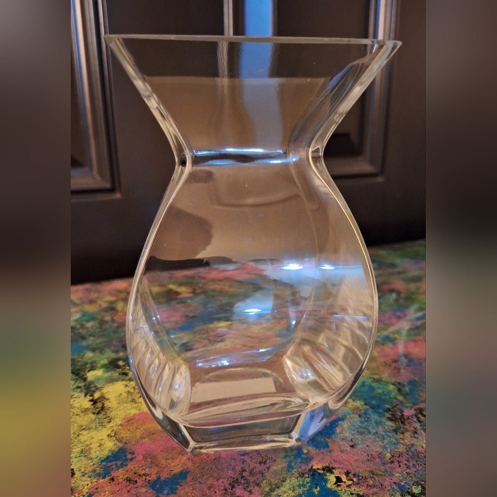 Clear vintage vase